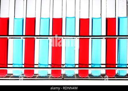 Chemikalien in Reagenzgläser Stockfoto