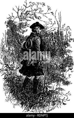 . Kurze Skizzen der wilden Sport & Amp; natürliche Geschichte der Highlands. Jagd; Natural History. Wie UNGEZIEFER JAGD 49 weiß genau, dass sie eine bessere Wahrscheinlichkeit des Sehens und ihre Beute fangen im offenen Land als in den Wäldern und Abdeckungen. Ausserdem, ein hungriger Fuchs von hawl&lt;, Jagd für Spiel, ist weniger auf der Hut, als wenn Herumstreichen leise und vorsichtig durch den Wald. Die rechte ART DES WILDHÜTER E. Bitte beachten Sie, dass diese Bilder aus gescannten Seite Bilder, die digital für die Lesbarkeit verbessert haben mögen - Färbung und Aussehen dieser Abbildungen extrahiert werden Stockfoto