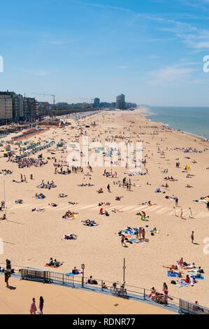 Strand von Oostende, Belgien, Europa Stockfoto