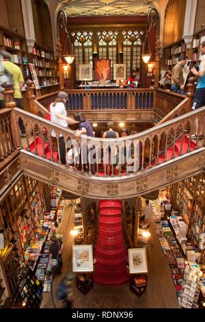 Buchhandlung, Lello & Irmao, Porto, Portugal, Europa Stockfoto