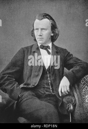 JOHANNES BRAHMS (1833-1897) - Setzer ALEMAN - FOTOGRAFIA DE 1866. Ort: INSTITUTO DE COOPERACION IBEROAMERICANA. MADRID. Spanien. Stockfoto