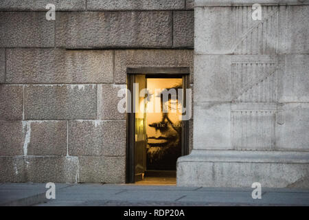 WASHINGTON DC, USA - am frühen Morgen am Lincoln Memorial in Washington DC. Sitzung am westlichen Ende der National Mall, es erinnert an den 16. Präsident der Vereinigten Staaten Abraham Lincoln. Stockfoto