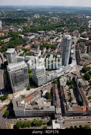 Downtown, EVONIK und RWE-Turm Verwaltungsgebäude, Recht, Essen, Nordrhein-Westfalen Stockfoto