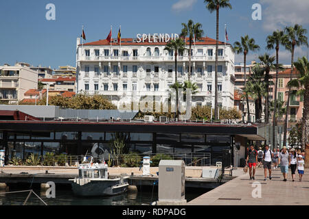 Hotel Splendid und Marina in Cannes in Südfrankreich Stockfoto