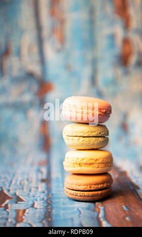 Macarons in verschiedenen Farben Stockfoto