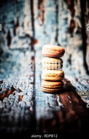 Macarons in verschiedenen Farben Stockfoto