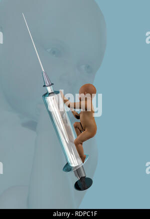 Immunisierung von Säuglingen, konzeptionelle Darstellung. Stockfoto