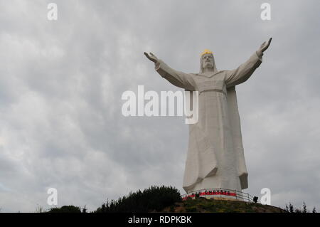 Denkmal von Christus dem König (Pomnik Chrystusa Krola) in Swiebodzin. Die Wojewodschaft Lubuskie, Polen, Europa Stockfoto