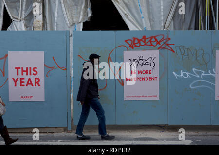 London, Großbritannien. 18. Januar 2019. Regeneration Peckham auf Roggen Lane Stockfoto