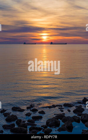 Civitavecchia (Latium, Italien) - Civitavecchia ist der Hafen von Rom genannt. Hier ein Blick auf den Hafen Stockfoto