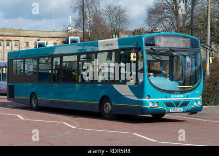 Arriva single decker Bus in Bolton bus station. Stockfoto