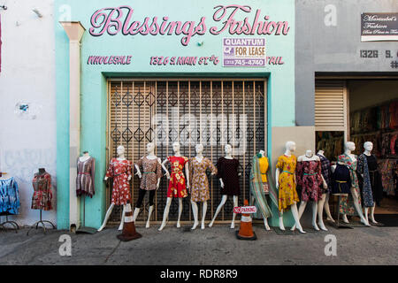 Fashion District - in der Nähe von Los Angeles und der 14. Straße - Downtown Los Angeles, Kalifornien, USA Stockfoto
