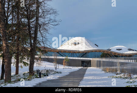 Macallan Distillery, Easter Elchies, Charlestown von Aberlour, Highlands, Schottland. 18. Jan 2019. UK Wetter: Nach einem starken Schneefall. Am 18. Januar 2018 fotografiert. Credit: JASPERIMAGE/Alamy leben Nachrichten Stockfoto