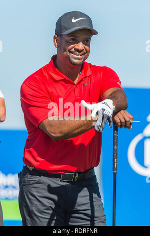 Lake Buena Vista, FL, USA. Jan, 2019 18. Alfonso Ribeiro während der zweiten Runde Diamond Resorts Turnier der Meister an Tranquilo Golfplatz im Four Seasons Golf und Sport Club in Lake Buena Vista Orlando, Fla. Kredit statt: Csm/Alamy leben Nachrichten Stockfoto