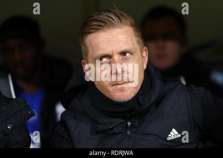 Norwich, UK. Jan, 2019 18. Manager von Birmingham City, Garry Mönch - Norwich City v Birmingham City, Sky Bet Meisterschaft, Carrow Road, Norwich - 18 Januar 2019 Editorial nur verwenden - DataCo Einschränkungen gelten Credit: Spieltag Bilder begrenzt/Alamy leben Nachrichten Stockfoto