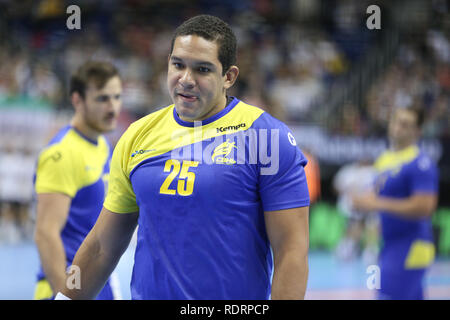 Deutschland. 19. Januar 2019. Thiago Poncano für Brasilien Credit: Mickael Chavet/Alamy leben Nachrichten Stockfoto