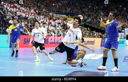 Deutschland. 19. Januar 2019. Dongmyung Kim für Korea Credit: Mickael Chavet/Alamy leben Nachrichten Stockfoto