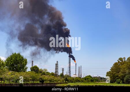 La Plata, Argentinien. 19., Januar 2019. Not-aus an der Ölgesellschaft YPF nach einem General Electric, die über die ganze Stadt. Credit: Federico Julien/Alamy Leben Nachrichten. Stockfoto