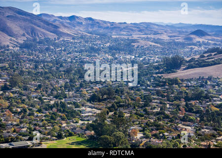 Blick auf Downtown San Luis Obispo, Kalifornien Stockfoto