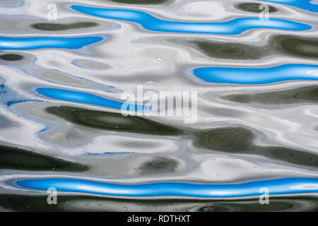 Nahaufnahme von Wellen im Wasser Oberfläche eines Sees Stockfoto