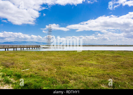 Landschaft in Palo Alto Baylands Park, South San Francisco Bay Area, Kalifornien Stockfoto