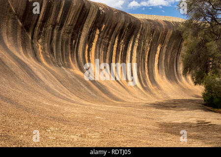 Wave Rock in der Nähe von Hyden in Western Australia. Stockfoto