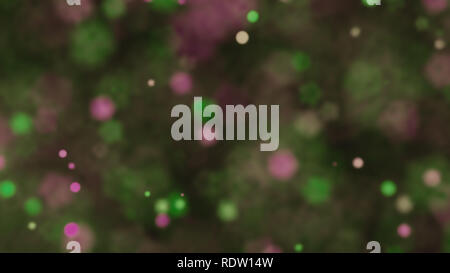 Abstrakte Bokeh grün und lila Hintergrund Stockfoto