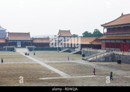 Peking/China - September 2016: Teile der Verbotenen Stadt in Peking. Stockfoto