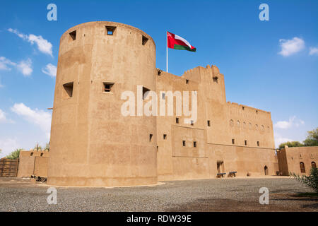 Fassade des Jabrin Bahla Fort in (Oman) Stockfoto