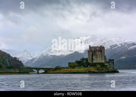 Eilean Donan Castle, Dornie, Wester Ross, Schottland, Vereinigtes Königreich Stockfoto