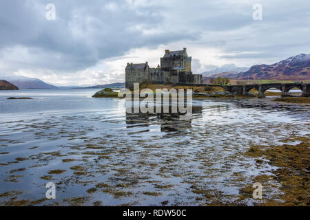 Eilean Donan Castle, Dornie, Wester Ross, Schottland, Vereinigtes Königreich Stockfoto