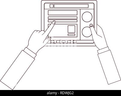 Technologie tablet Cartoon Stock Vektor