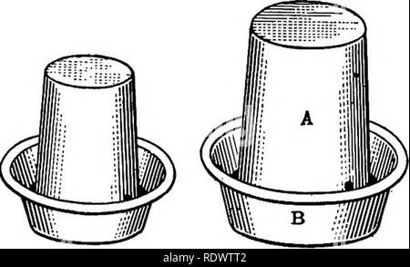 . Der geflügelproduktion. Geflügel. Fütterungspraxis UND GERÄTE 417 oder vermeiden Einige überschwappen und Kleckern. Dies kann 800-1050 plished werden jedoch durch die Anordnung in Abb. 1 gezeigt. 130. Abb. 190. Küken Trinkbrunnen. Für die jungen Küken in Brutapparaten und auf Strecke verwendet. Einfach sauber zu halten. FiQ. 191!1 rr] W '^w^^^^^^^^^^^^; - ytg-A. pf . J^â â *^* s. a;^:: r" -, ^, durch. ;,.-". -,/^"""" Ich ein Marmeladenglas Springbrunnen für Küken. (Mit freundlicher Genehmigung von Kansas Experiment Station.) Wo ausreichend darauf geachtet, dass die Pan frei von Schmutz diese Geräte als sehr zufriedenstellend. Während Sie 27. Bitte beachten Sie Stockfoto