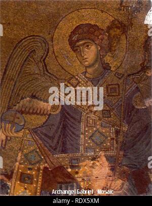 Erzengel Gabriel - Gelati Monastery byzantinisches Mosaik (ca. 1125-1130). Stockfoto