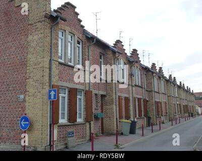 Arques (Pas-de-Calais, Fr) Rue Salvador Allende. Stockfoto