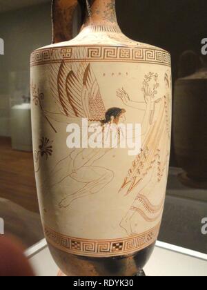 Atalanta Lekythos, 500-490 v. Chr., Griechischer, Dachboden, zu Douris, Keramik - Cleveland zugeschrieben Stockfoto