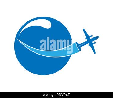 Logo auf das Thema der Luftfahrt, Tourismus und Reisen. Air Transport. Stock Vektor