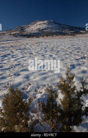 Der Schnee die Wiesen und Berge der remote Bootheel von New Mexico Stockfoto