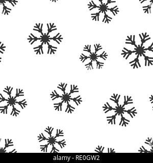 Snowflake icon nahtlose Muster Hintergrund. Schneeflocke winter Vector Illustration. Weihnachten Schneefall ornament Symbol Muster. Stock Vektor