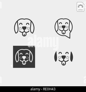Heimtiere care Beratung, Logo template Vector Illustration mit Business Card Stock Vektor