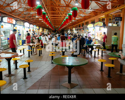 Hawker Center auf Maxwell Road in Singapur Stockfoto