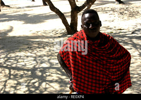 Sansibar Masai Krieger Stockfoto