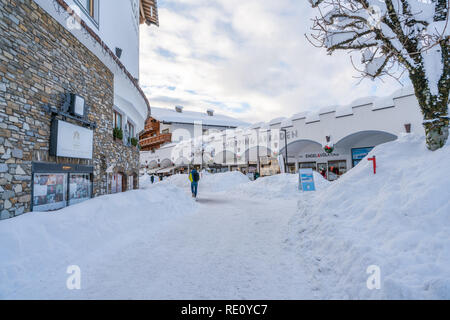 SEEFELD, Österreich - Januar 07, 2019: Seefeld in Tirol ist ein wichtiges touristisches Resort und ein beliebter Platz für Snow Sport, particularl Stockfoto