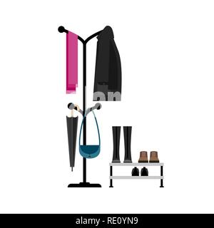 Möbel für die Halle. Stock Vektor