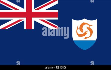 Vector Illustration von Anguilla Flagge Stock Vektor