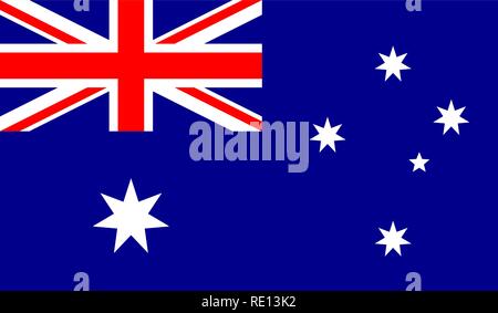 Vector Illustration von Australien Flagge Stock Vektor
