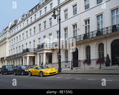 Teure Stadthäuser, London Belgravia Stockfoto