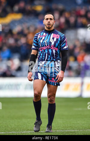 19. Januar 2019, Sixways Stadion, Worcester, England; European Challenge Cup, Worcester vs Stade Francais; Kylan Hamdaoui Stade Francais Paris Credit: Craig Thomas/news Bilder Stockfoto