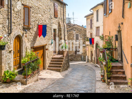 Amelia, alte und schöne Stadt in der Provinz Terni, Umbrien, Italien. Stockfoto