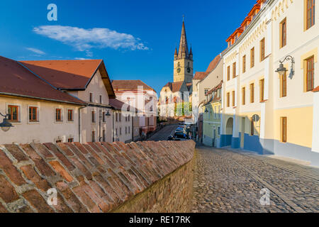 Lutherische Kathedrale der Heiligen Maria in Hermannstadt, Siebenbürgen, Rumänien. Stockfoto